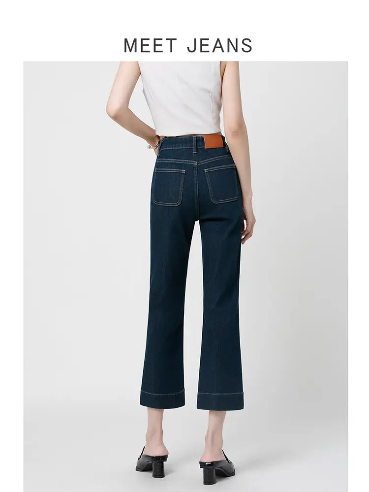 Petite Flare jeans med høy midje