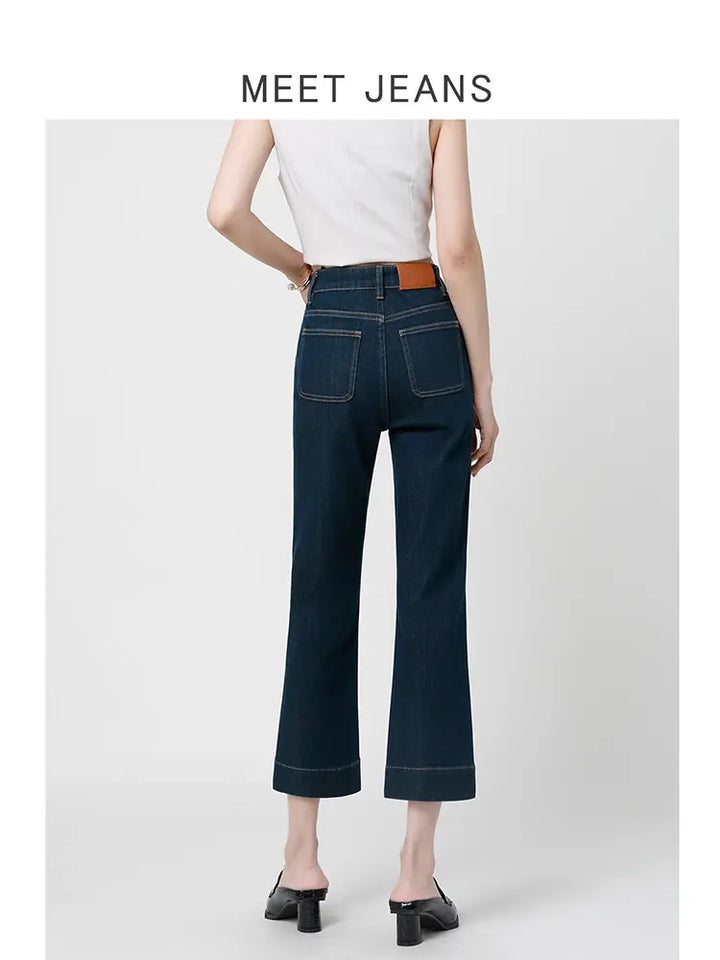 Petite Flare højtaljede jeans