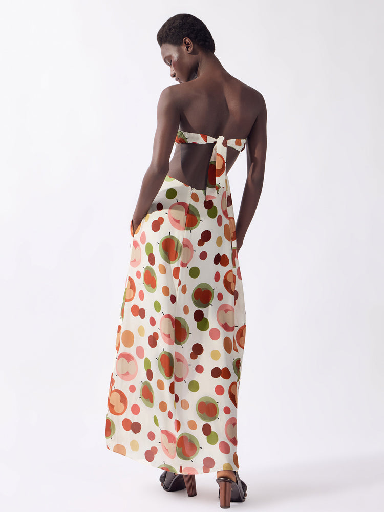 Vestido Longo Tomara que Caia Fenda Lina Pois