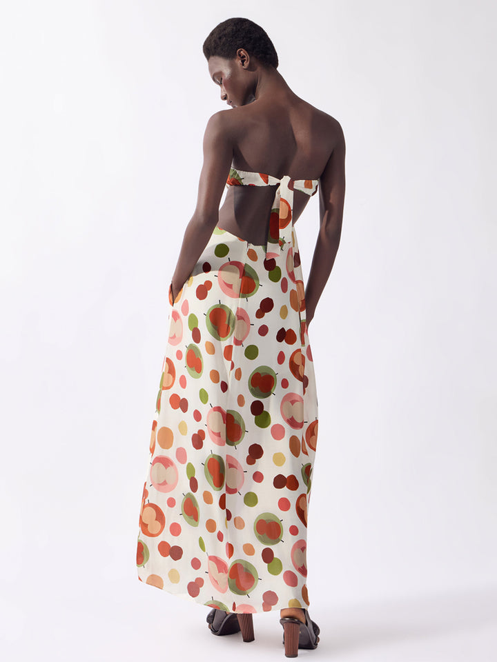 Vestido Longo Tomara que Caia Fenda Lina Pois