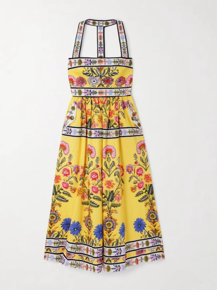 Vestido midi casual sin tirantes