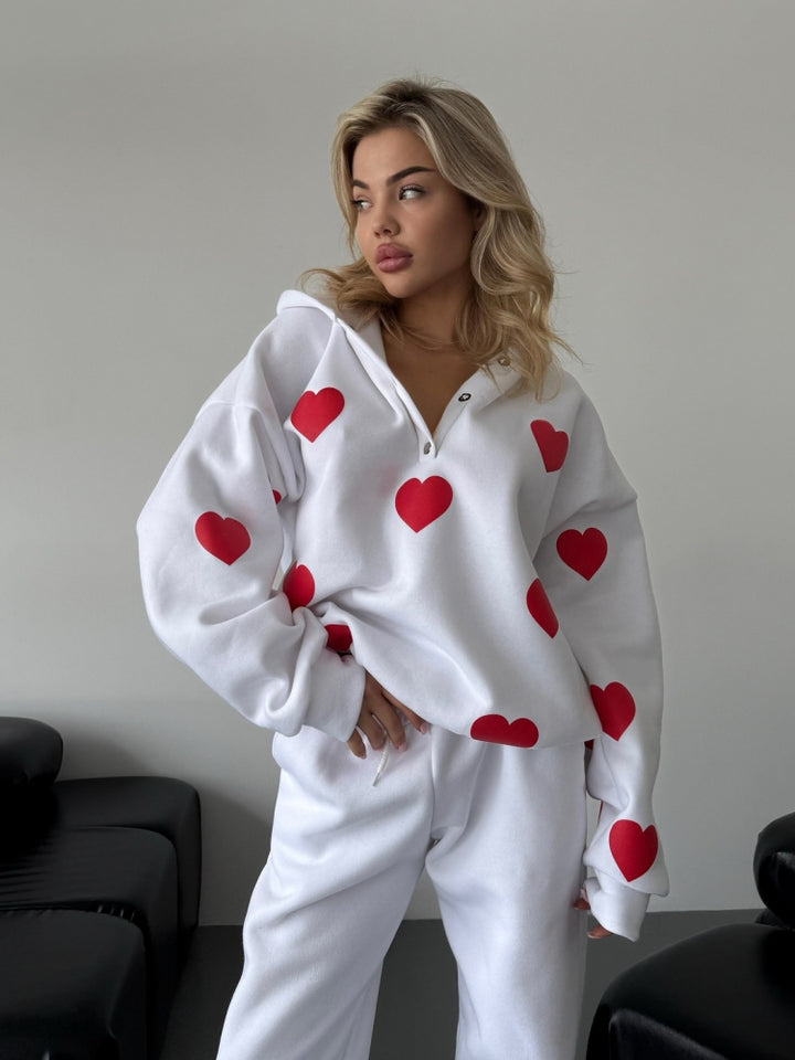 Heart Design Hoodi