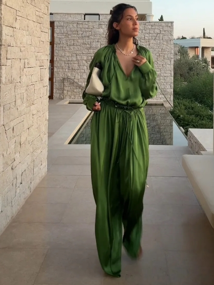 Sienna – Satin Pants Set