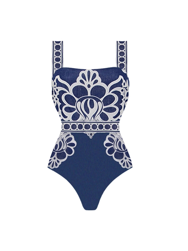 Set costume da bagno con stampa etnica