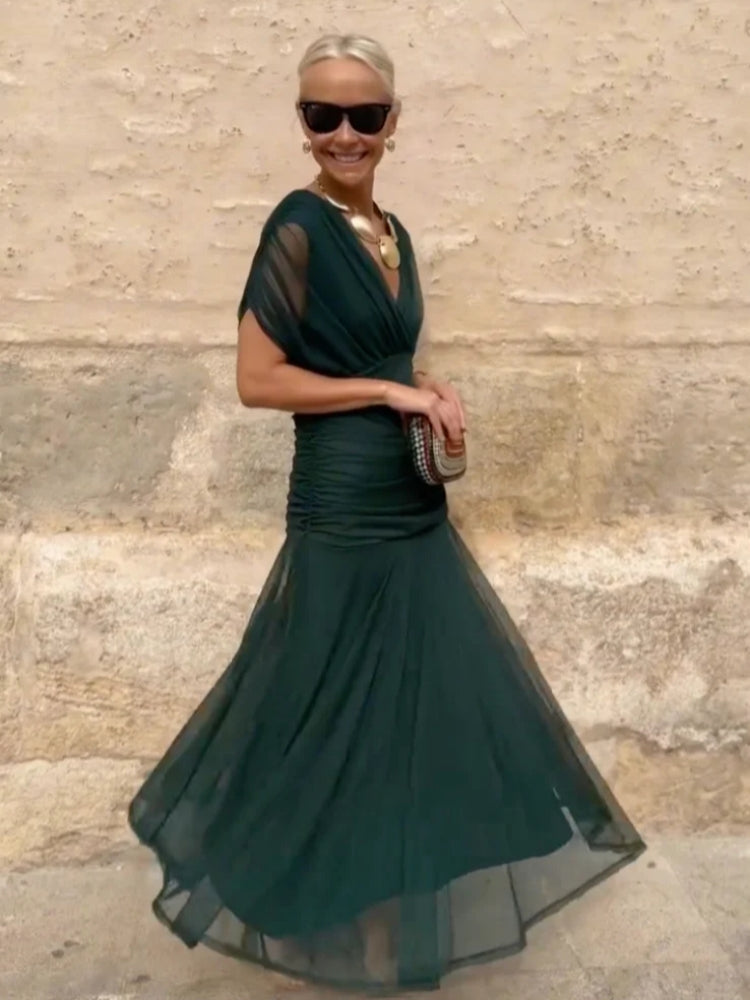 Maxi abiti floreali lavorati a maglia