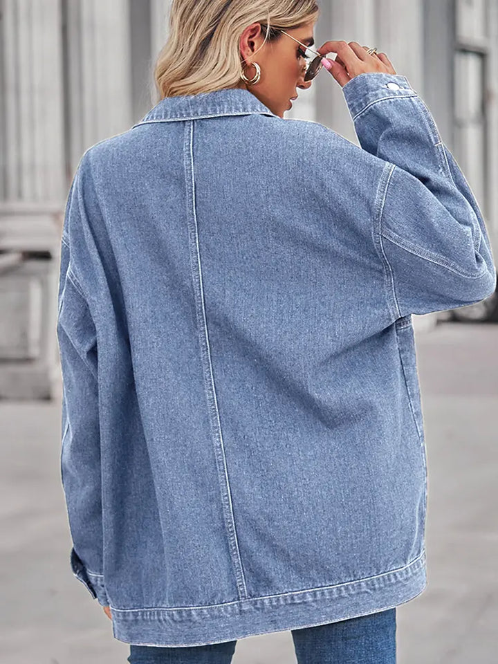 Versatile Vintage Loose-Fit Denim Jacket