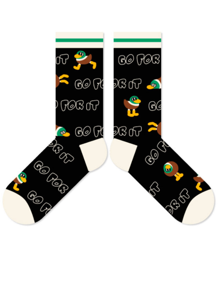 Αξιολάτρευτες βαμβακερές κάλτσες Cartoon Duck