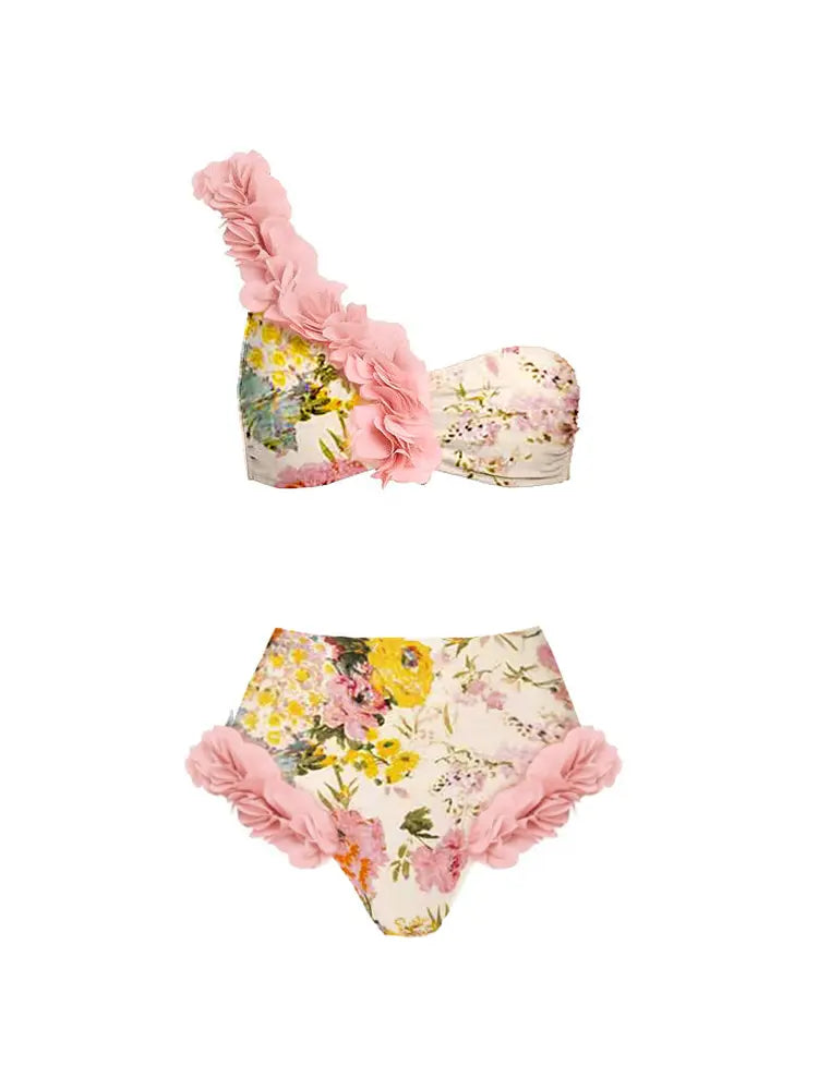 Manwal na Gawang Appliqué na Sexy Bikini Set