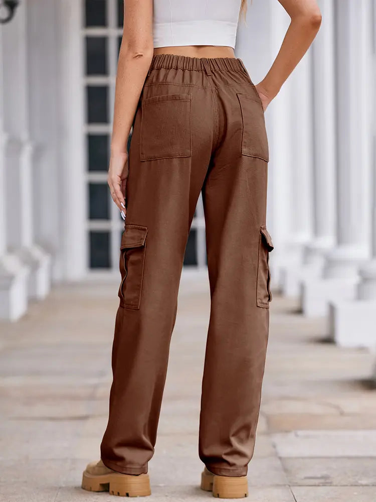 Παντελόνια Cargo με Σχοινί και Ύφασμα Denim Άνοιξης