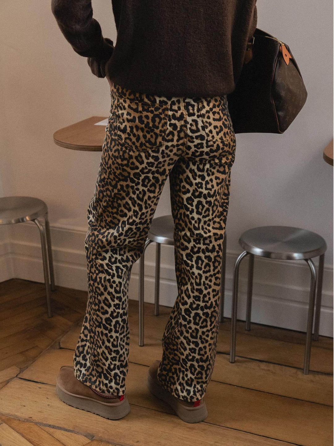 Yasleonora Hw Leopard Denim Jeans