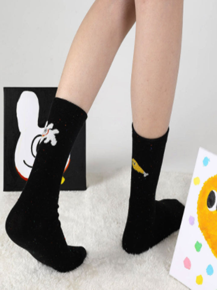 Adorables chaussettes en coton pour chien de dessin animé