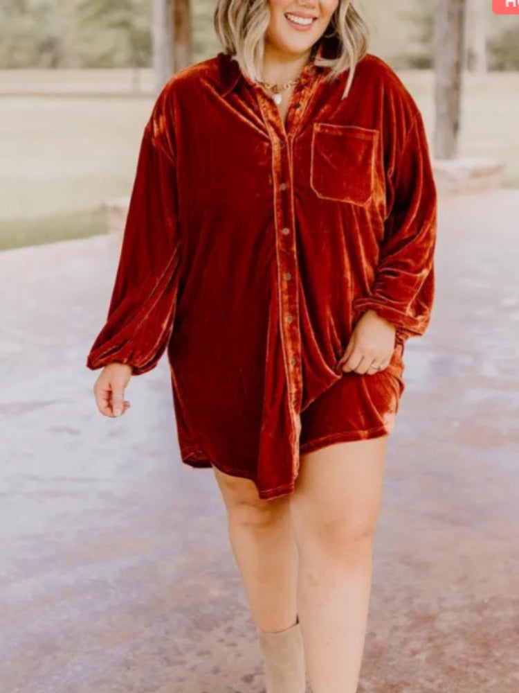 Casual Loose Shirt Dress