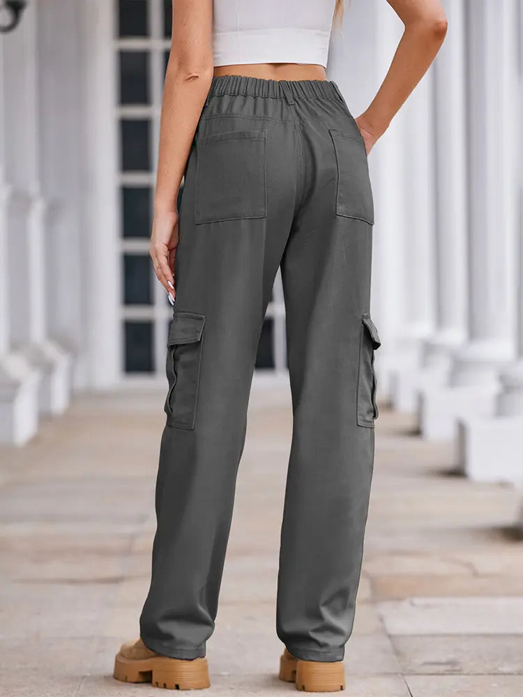 Παντελόνια Cargo με Σχοινί και Ύφασμα Denim Άνοιξης