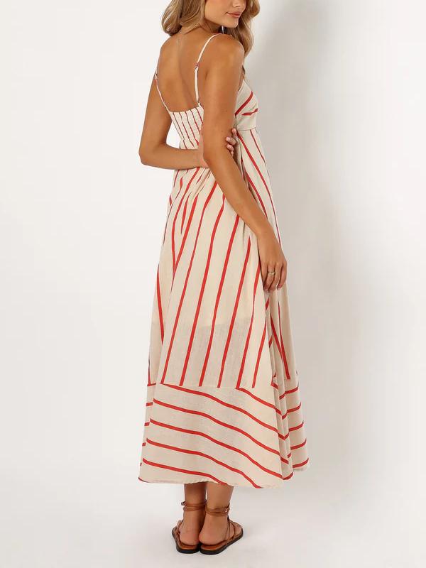 Brea Maxi Dress - Cream Stripe