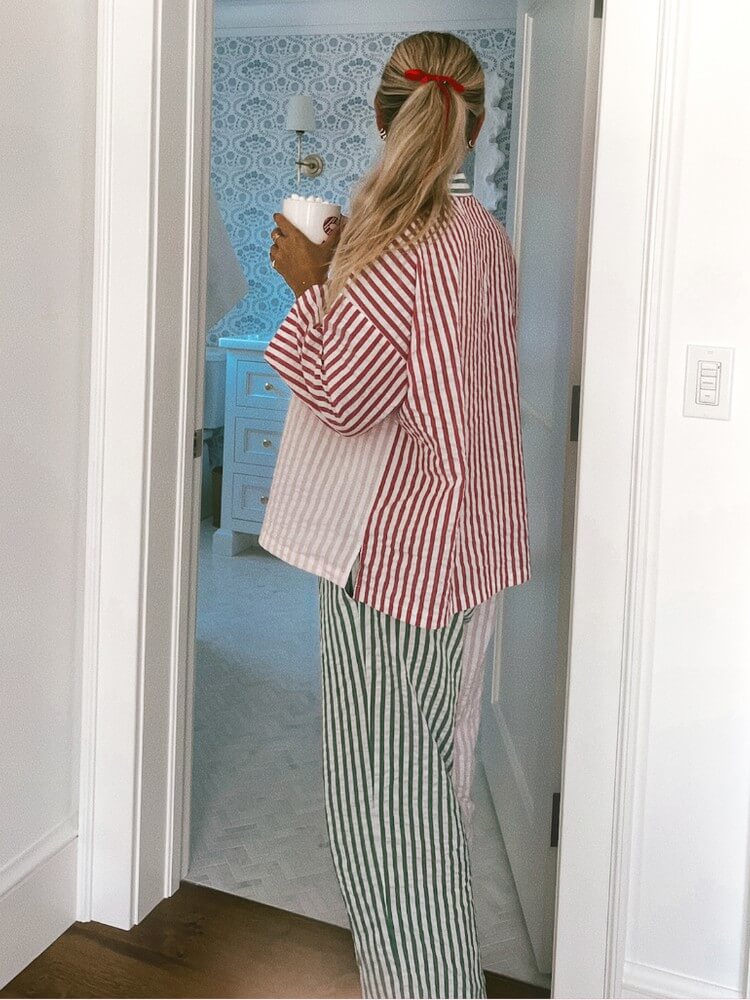 Holiday Tri-Stripe Pyjamas sæt