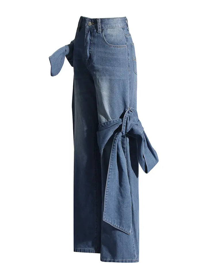 Lente denim met hoge taille