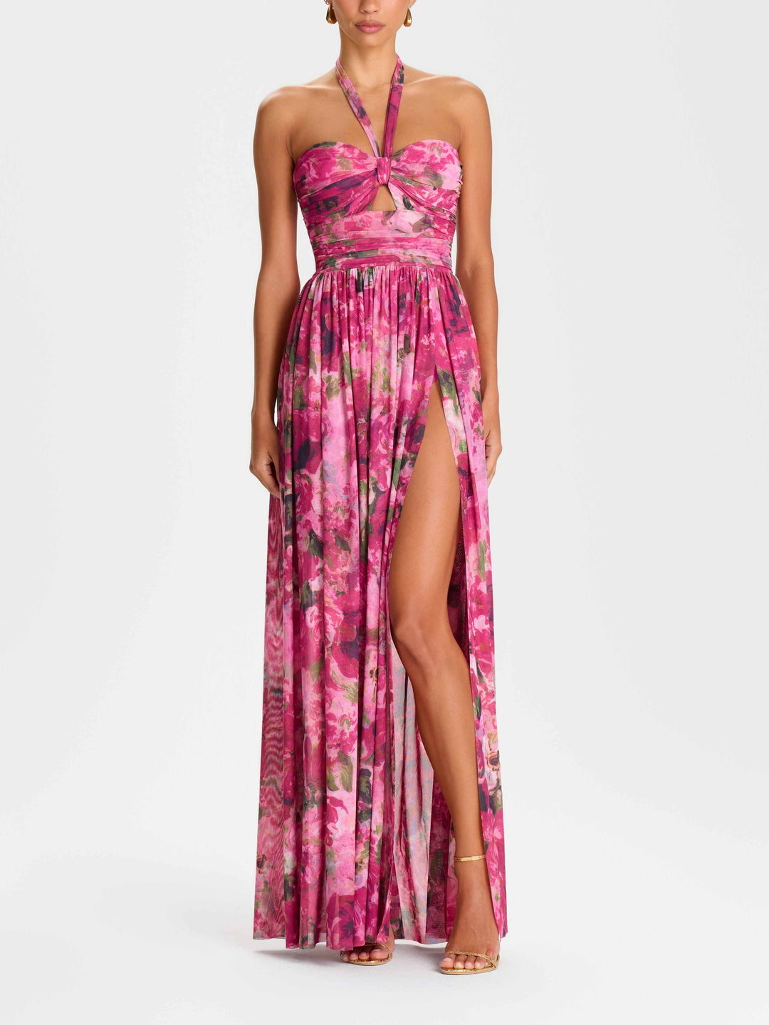 Aria blomster maxi-kjole
