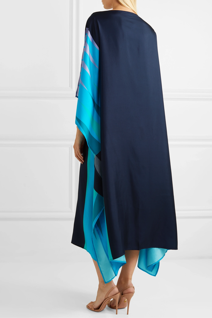 Caftan en crêpe Sky Wings