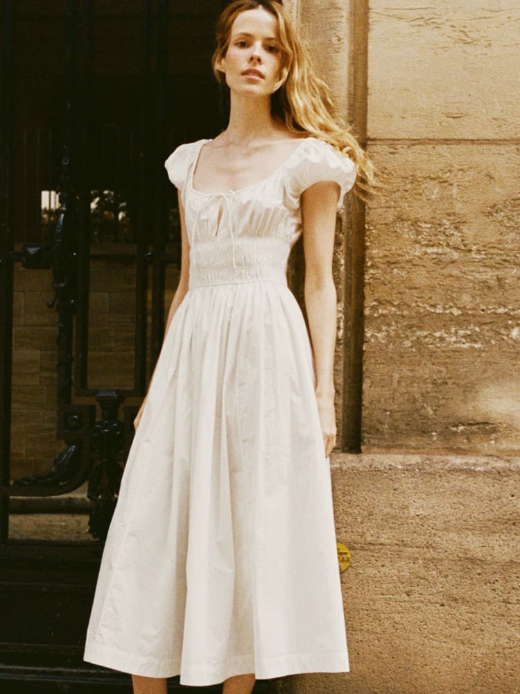 Quinn Dress-White