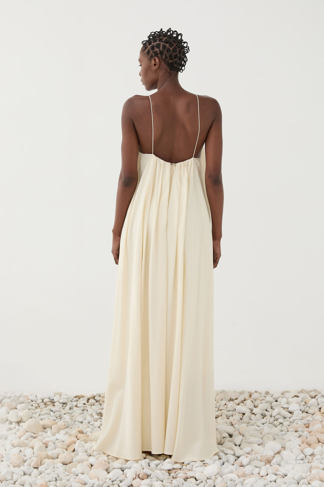 Cream Slip Maxi With Pockets