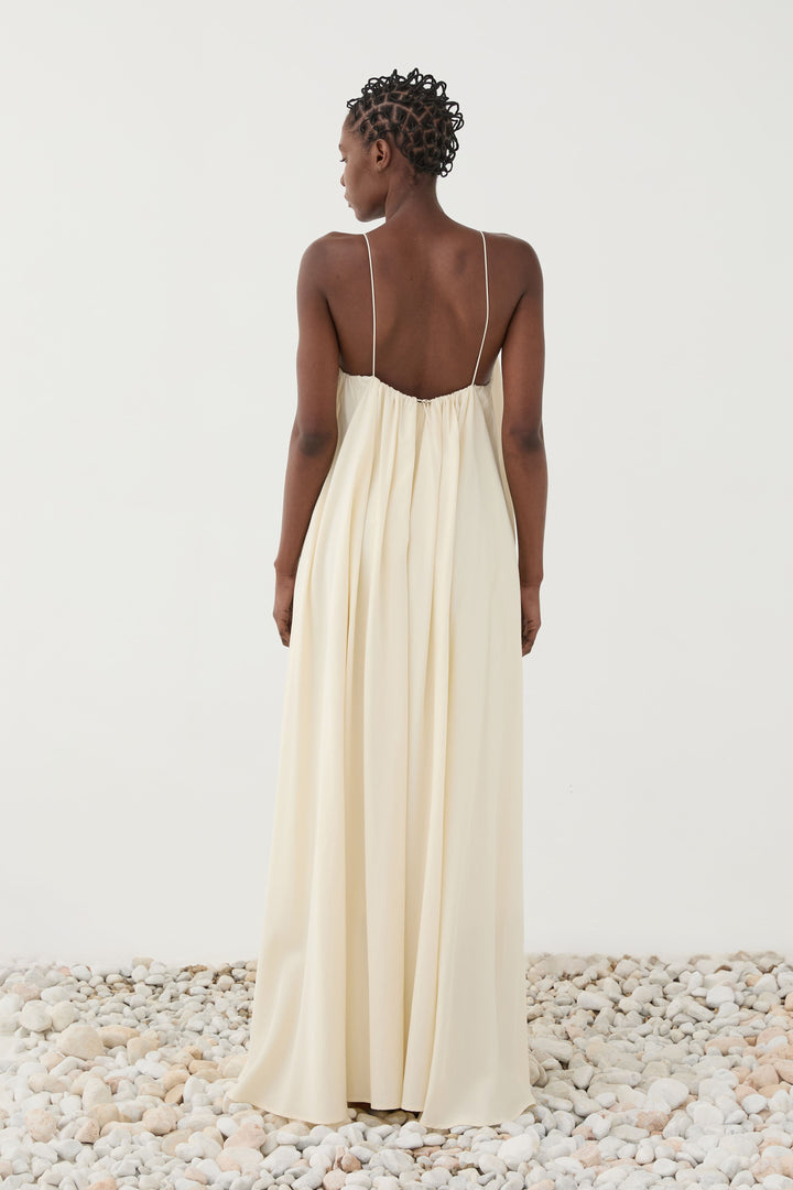 Cream Slip Maxi With Pockets
