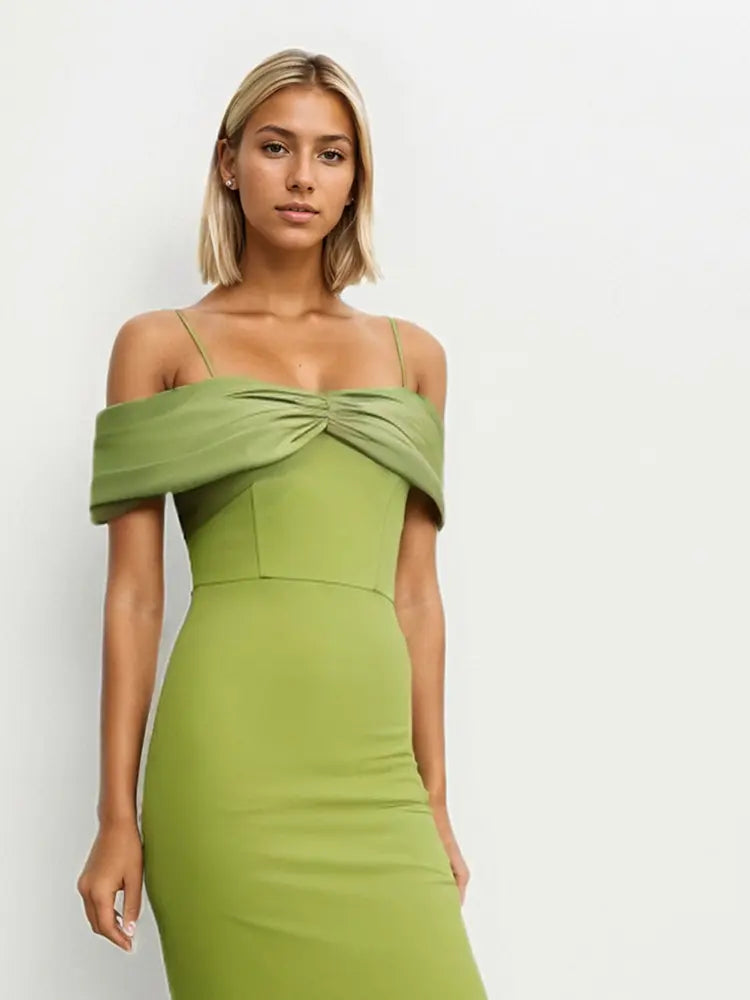 Chic na Strappy Tiered Evening Dress