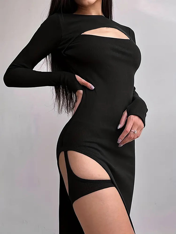 Sexy Strapless Lange Mouwen Bodycon Jurk