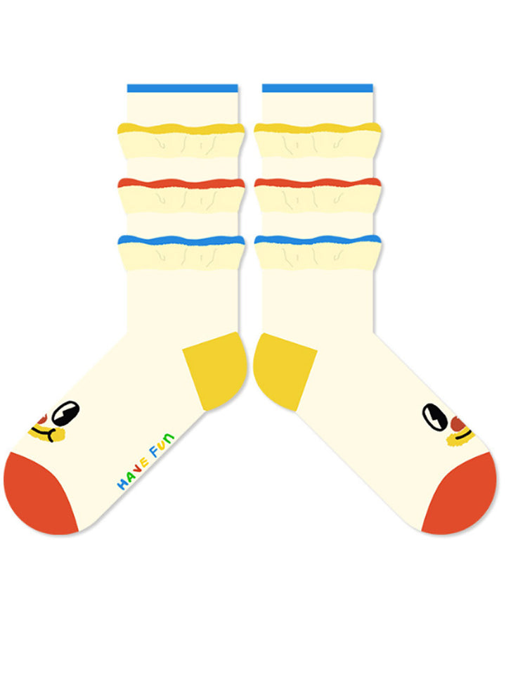 Cartoon clown patroon sokken