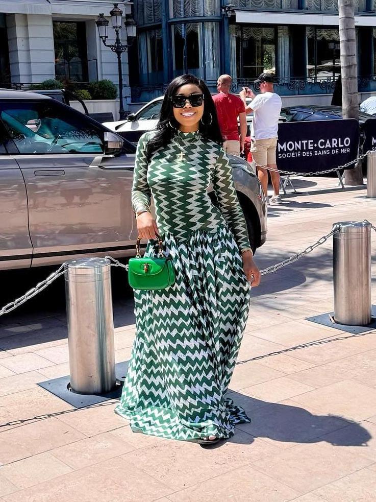 Zigzag Monte Carlo Maxi Dress