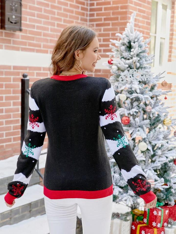 Cartoon Embroidered Knitted Sweater