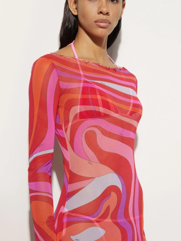 Šaty Marm Chiffon Maxi