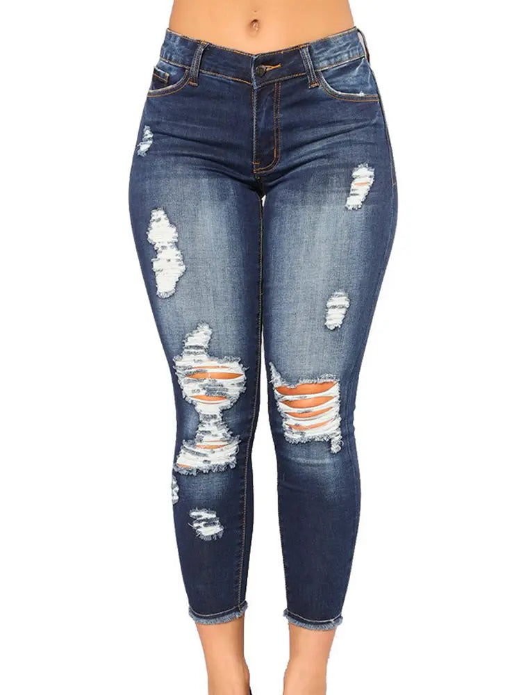 Jeans skinny stretch taille haute