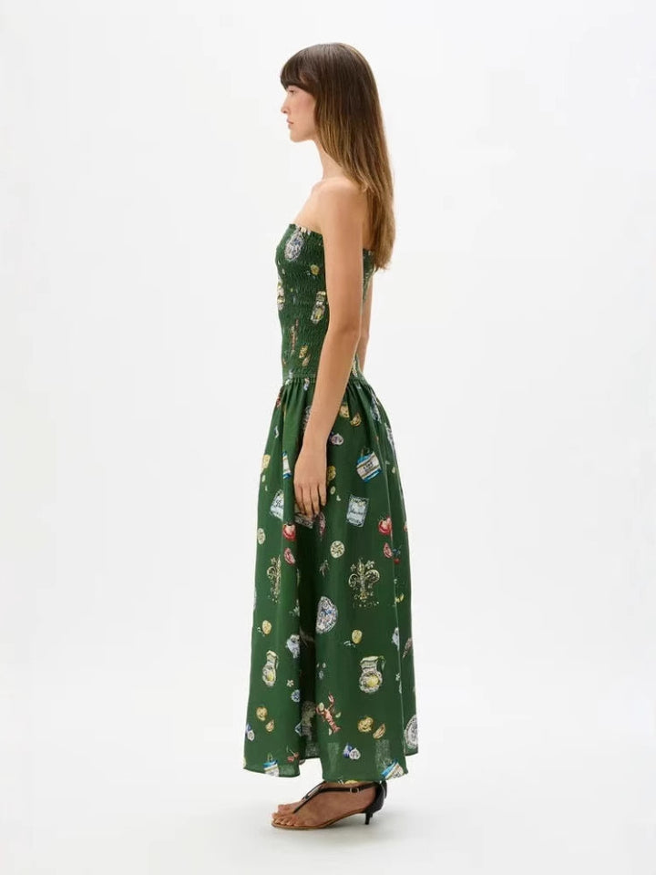 Strapless Wrap Maxi Dress
