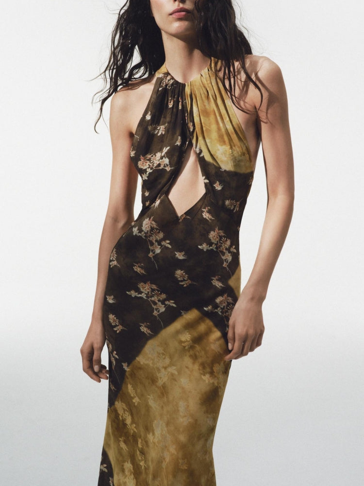 Printed Halter Dress
