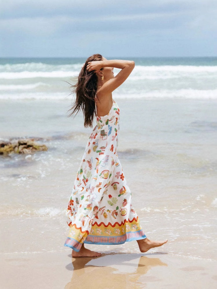 Vestido sencillo sin mangas con tirantes