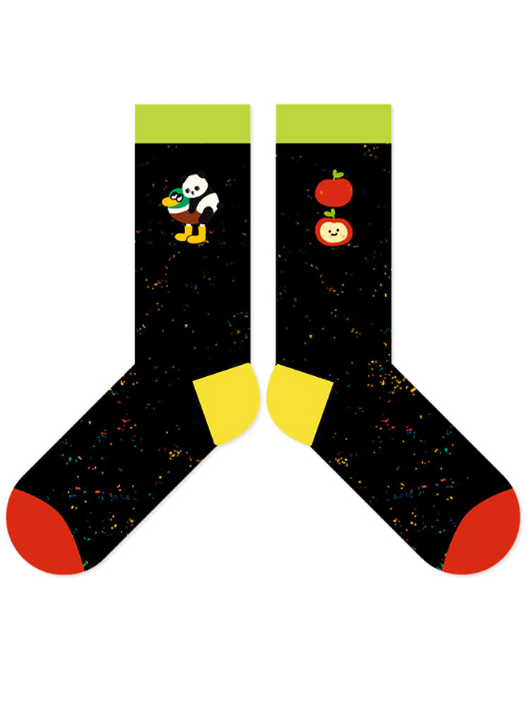 Cartoon Panda-patroon sokken