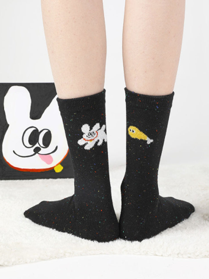 Adorable Cartoon Dog Cotton Socks