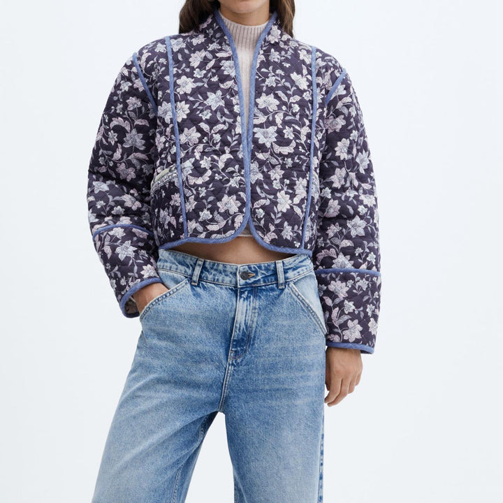 Ethnic Flower Print Reversible Jacket