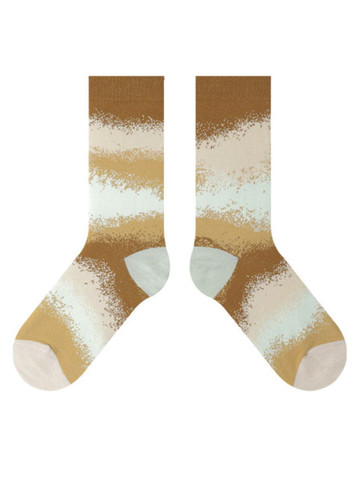 Πολύχρωμες βαμβακερές κάλτσες με θέμα ντεγκραντέ