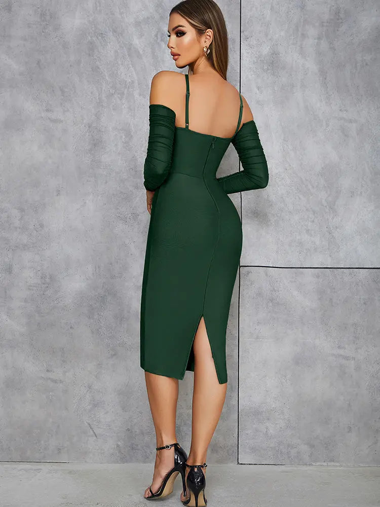 Sexet off-shoulder rygløs kjole