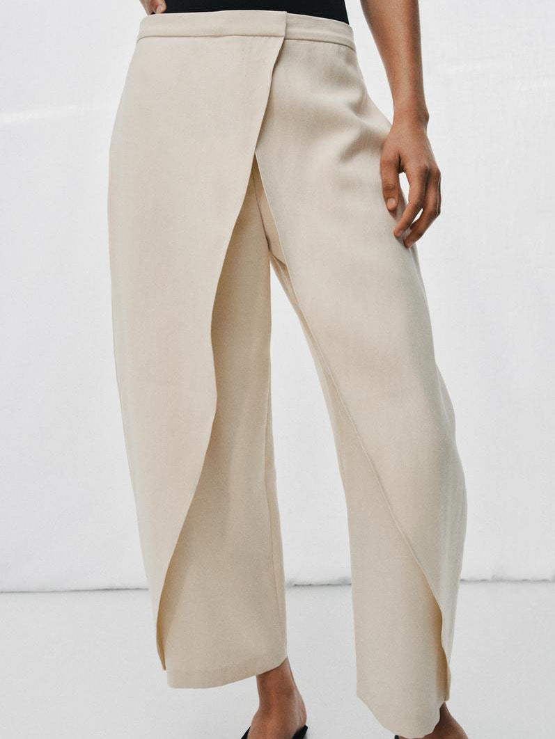 Top Drapeado Lunares & Crossover Front Pants