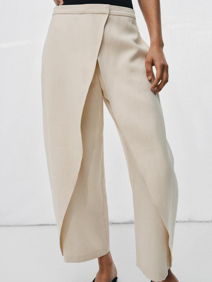 Top Drapeado Lunares & Crossover Front Pants