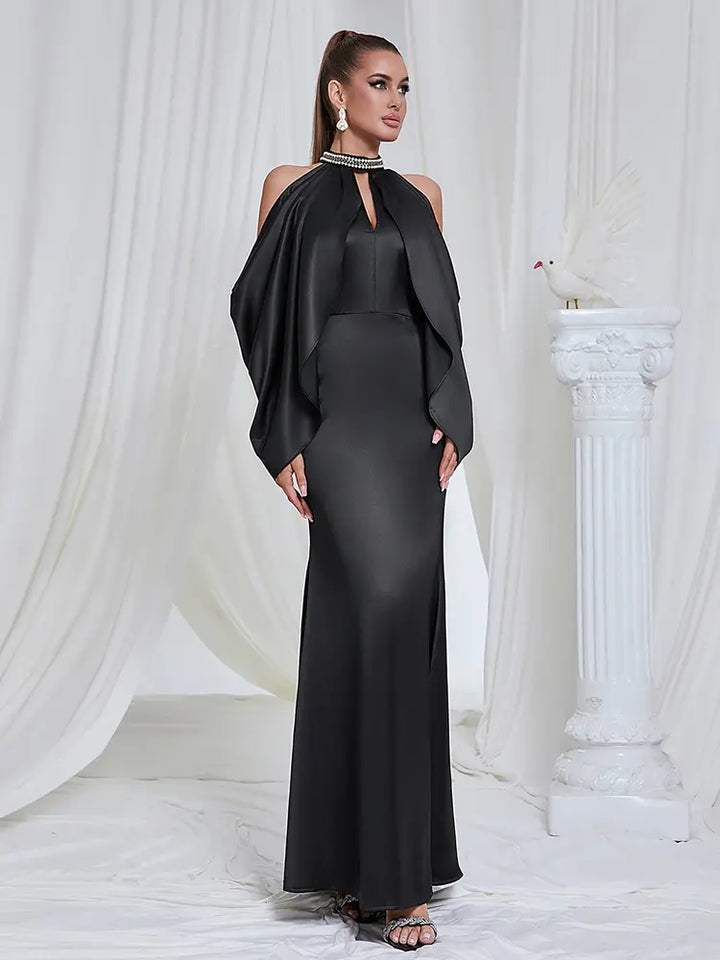 Seksing Off-Shoulder Hollow Neck Dress