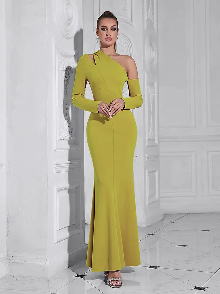 Rochie de seară bodycon cu umeri descoperiți