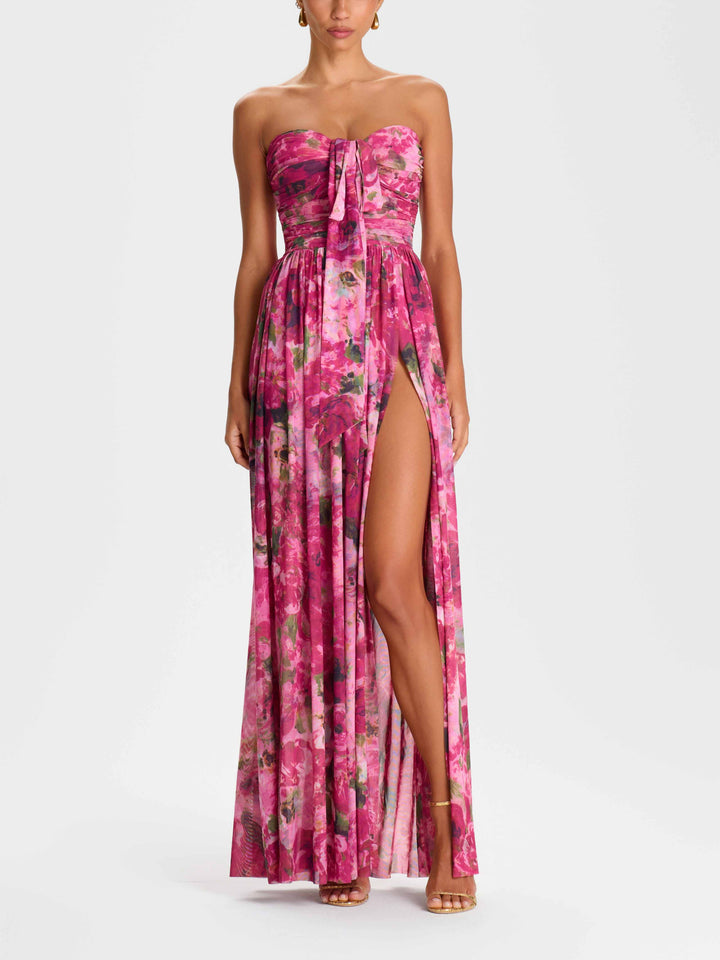 Aria blomster maxi-kjole