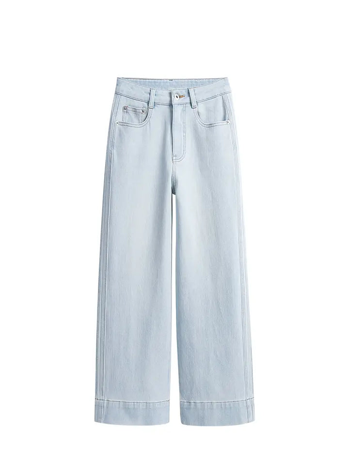 Højtaljede jeans med brede ben