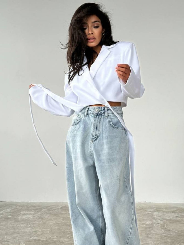 Tie-Waist Blazer