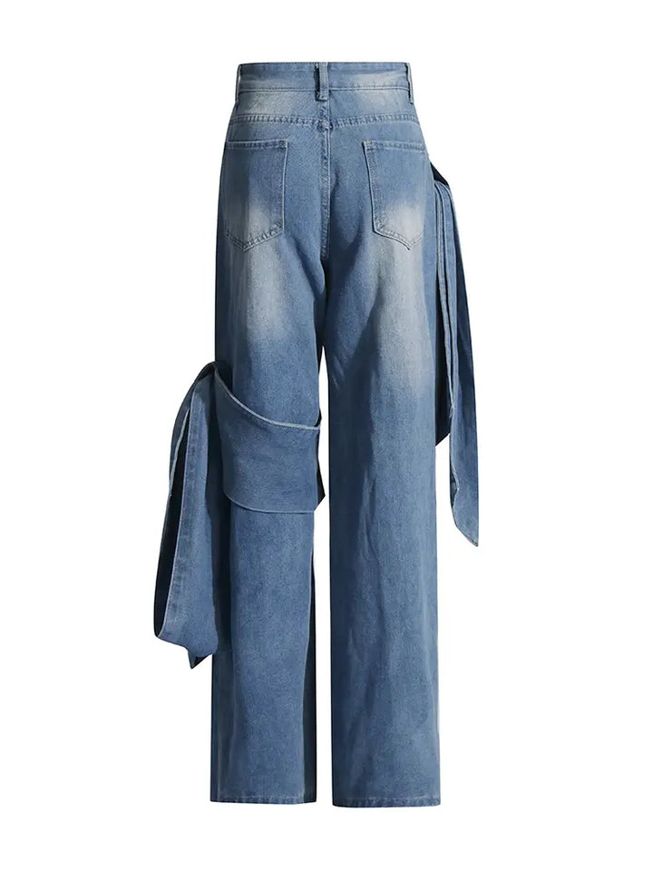 Lente denim met hoge taille