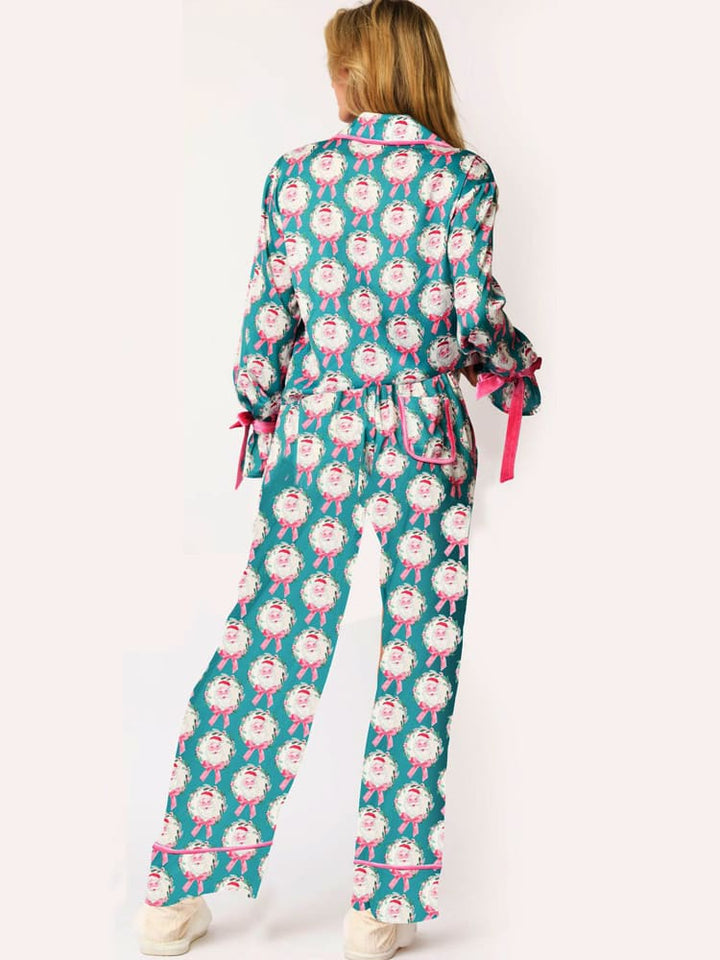 Pyjamaset met kerstmanprint