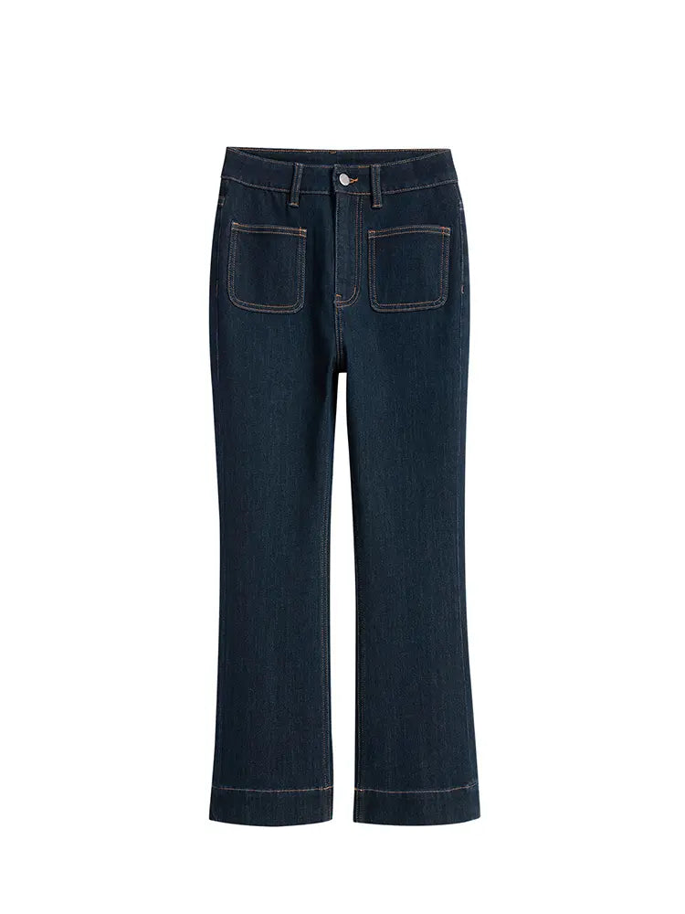 Petite Flare højtaljede jeans